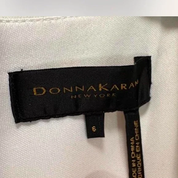 ⟡ white sleeveless pleated waist sheath dress from Donna Karan in size 6 ⟡ - Picture 7 of 8